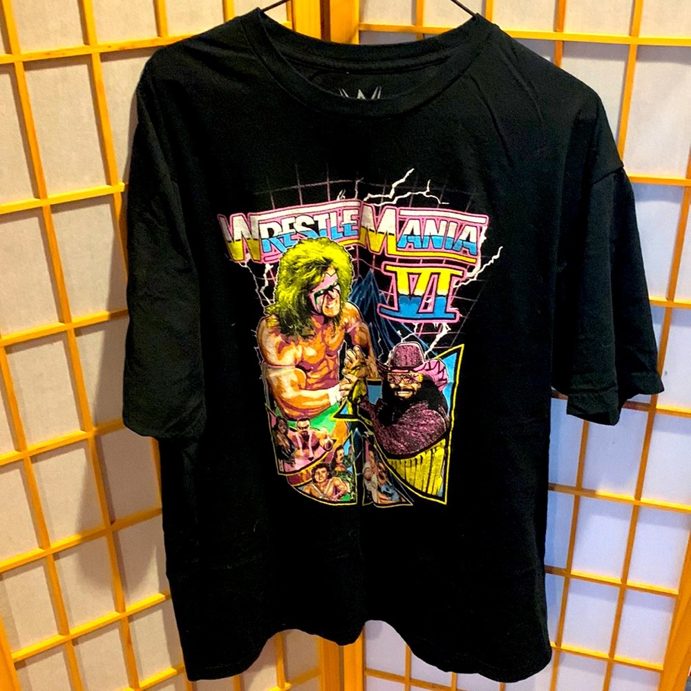 Wrestle Mania XL T SHIRT BLACK
